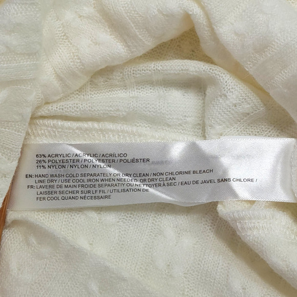 NWT B.O.G. Band of the Free Raquel Cropped Knit Sweater Top Sz. S [4-6] Ivory - Picture 8 of 10